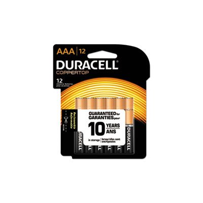 BATTERIES AAA DURACELL CopperTop Alkaline W Duralock Power