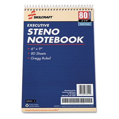 NOTEBOOK, EXECUTIVE STENO, 6" x 9", ABILITYONE