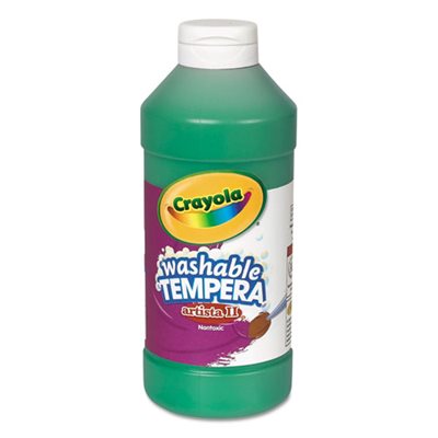 Artista II Washable Tempera Paint, Green, 16 oz