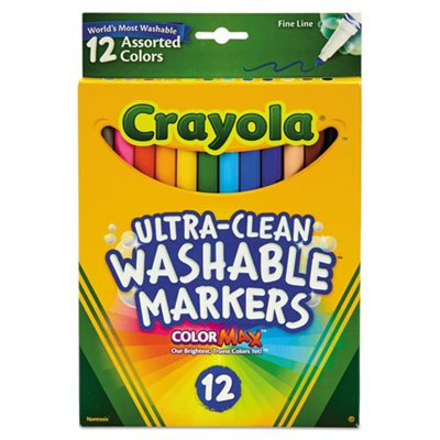 MARKER, WASHABLE FINE 12 / SET