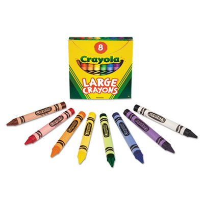 CRAYONS, LARGE TUCK BOX 8 COLORS / BOX