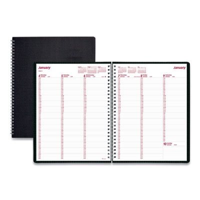 DuraFlex Weekly Planner, 8 1 / 2 x 11, Black 2025