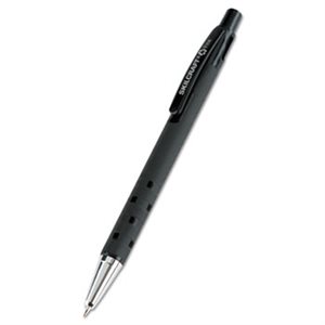 PEN, BALLPOINT, RETRACTABLE, EZ GRIP RUBBER,  FINE POINT, BLACK, DOZEN