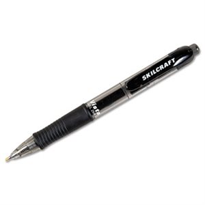 PEN, ROLLERBALL, RETRACTABLE, GEL, VISTA, .7MM MEDIUM, BLACK, ABILITYONE, DOZEN