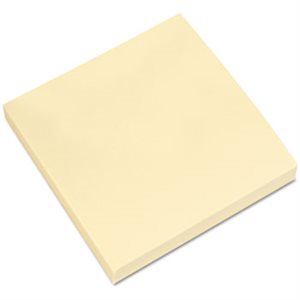 PADS, SELF-STICK, 3"X3", UNRULED, YELLOW, ABILITYONE, DOZEN