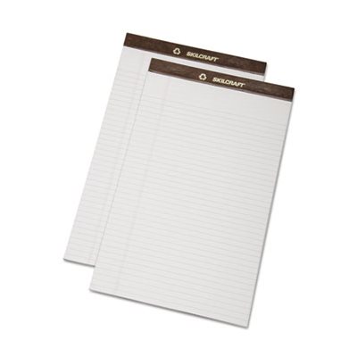 WRITING PAD, LEGAL PAD, 8.5" X 14",  DOUBLE LINE MARGIN RULE, WHITE, 50 SHEETS, DOZEN