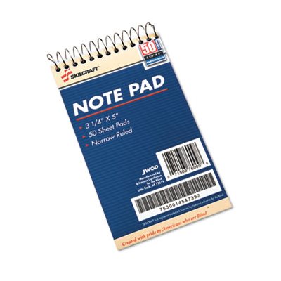 PAD, MINI MEMO, NARROW RULE, 3.25" X 5.5", WHITE, 50 SHEETS, DOZEN