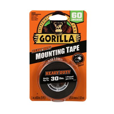 TAPE, MOUNTING HEAVY WEIGHT 30 LB BLACK