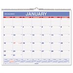 WALL CALENDAR, MONTHLY, 15" x 12", RED / BLUE