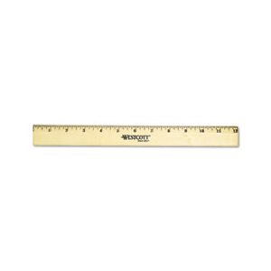 RULER, WOOD, SINGLE METAL EDGE, 12"