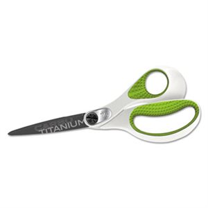 SCISSORS, CARBO TITANIUM BONDED, 8 ", GREEN / WH