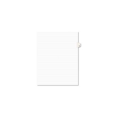 INDEX DIVIDERS, AVERY-STYLE, LEGAL EXHIBIT, SIDE TAB, 1-TAB, TITLE F, LETTER, WHITE, 25 / PK