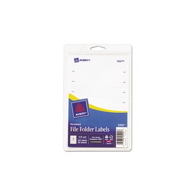FOLDER LABELS, PRINT OR WRITE, .6875" x 3.4375", WHITE, 252 / PK FOLDER LABELS, PRINT OR WRITE, .6875" x 3.4375", WHITE, 252 / PK