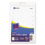 FOLDER LABELS, PRINT OR WRITE, .6875" x 3.4375", WHITE, 252 / PK