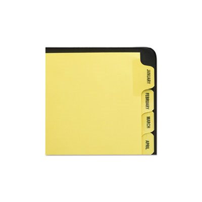 DIVIDERS, Pre-printed, Laminated Tab, w /  Gold Reinforced Binding Edge, 12-Tab, Letter