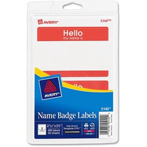 BADGE / NAME / HELLO / RD BRDR