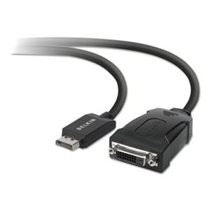 DISPLAY PORT TO DVI ADAPTER, 5", BLACK