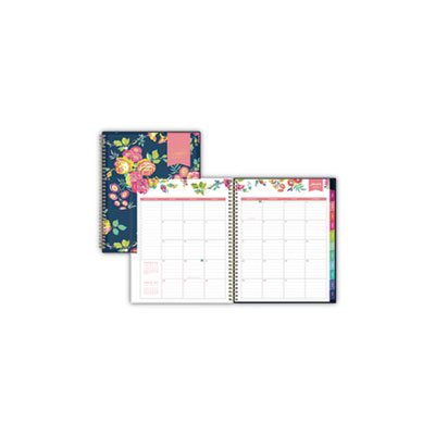 PLANNER, WEEKLY / MONTHLY 8 1 / 2 X 11 NAVY / FLORAL