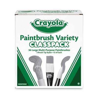 CLASSPACK, LARGE VARIETY PAINT BRUSH, NATURAL / NYLON, 36 / SE