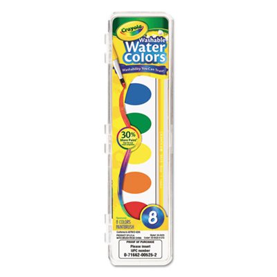 Washable Watercolor Paint, 8 Assorted Colors