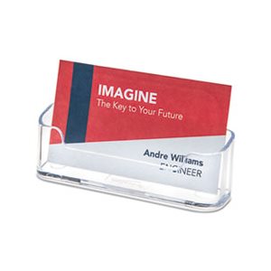 HOLDER, BUSINESS CARD, HORIZONTAL, Holds 50 2" X 3.5" Cards, Clear