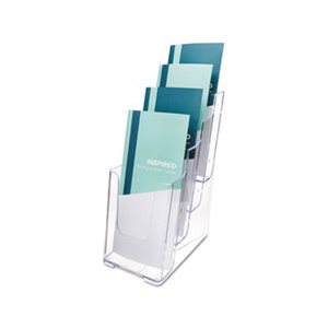 HOLDER, Multi Compartment, DocuHolder, Four Compartments, 4.875"w x 6.125"d x 10"h, Clear