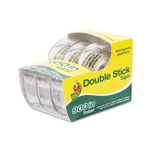 TAPE, Permanent, Double-Stick, .5" x 300", 1" Core, Clear