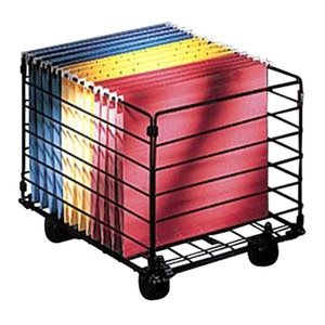 CART, MOBILE FILE CUBE, 4 CASTERS, 12.8" X 16" X 11.5", BLACKCART / LTR / LGL / HME / OFFC / BK