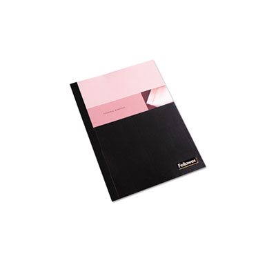 COVERS, Thermal Binding System, 120-Sheet Cap, 11" x 8.5", Clear / Black, 10 / Pack