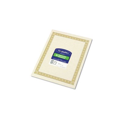 Certificates, Parchment Paper, 8.5" x 11", Natural Diplomat Border, 50 / Pack