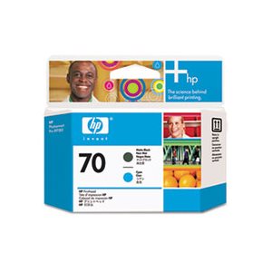 PRINTHEAD, HP 70, (C9404A), Matte Black / Cyan