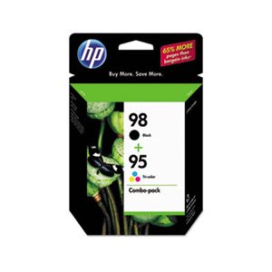 CARTRIDGES, INK, HP 98, (CB327FN), Black  /  HP 95, Tri-Color, 2-pack, Original 