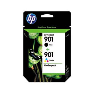 CARTRIDGE, INK, HP 901, (CN069FN), 2-pack, Black / Tri-color, Original