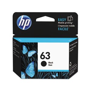 CARTRIDGE, INK, HP 63, (F6U62AN), Black, Original