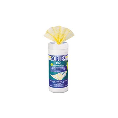 WIPES, Dish Cleaning, Lemon, 6" x 10", 50 / Canister