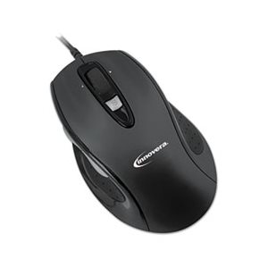 MOUSE, OPTICAL, Full-Size, Wired, USB, Black