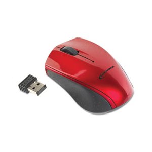 MOUSE, OPTICAL, Mini, Wireless, Three Buttons, Red / Black