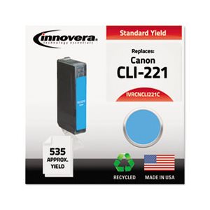 CARTRIDGE, Remanufactured 2947B001 (CLI-221) Ink, Cyan