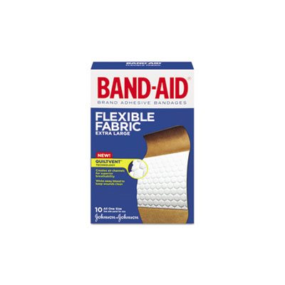 BANDAGES, BAND-AID, Flexible Fabric, Extra Large, Adhesive, 1.25