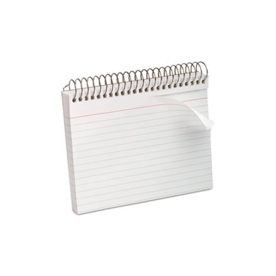 INDEX CARDS, Spiral, 4" x 6", WHITE, 50 Cards