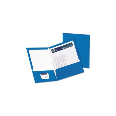 FOLDER, High Gloss, Laminated, Paperboard, 100-Sheet Capacity, Blue, 25 ...