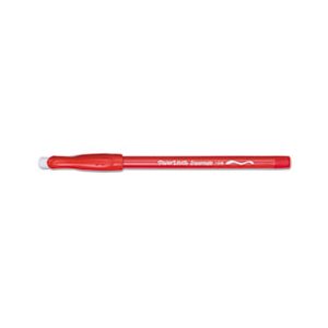 PEN, BALLPOINT, STICK, ERASABLE, Eraser Mate, Red Ink, Medium, Dozen