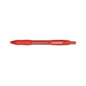 PEN, BALLPOINT, RETRACTABLE, Profile, Red Ink, Bold, Dozen