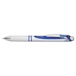 PEN, RETRACTABLE, LIQUID GEL, EnerGel RTX, .5mm, White / Blue Barrel, Blue Ink