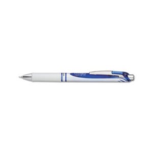 PEN, RETRACTABLE, LIQUID GEL, EnerGel RTX, .5mm, White / Blue Barrel, Blue Ink