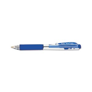 PEN, RETRACTABLE, GEL, WOW! .7mm, Translucent Barrel, Blue Ink, Dozen