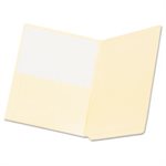 POCKET FOLDER, Manila, End Tab, Straight Tab, Two-Ply, Letter, Manila, 50 / Box