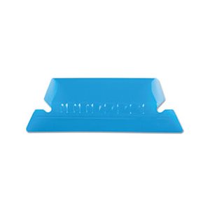 FOLDER TABS, FOR HANGING FILE, 1 / 5 Tab, 2", Blue Tab / White Insert, 25 / Pack