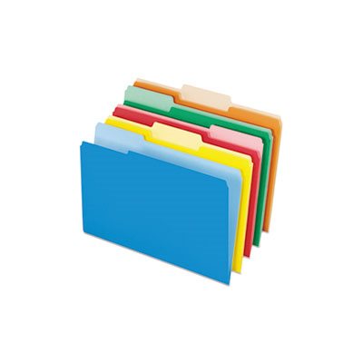 FILE FOLDERS, Interior, 1 / 3 Cut Top Tab, Legal, Bright Assorted, 100 ...