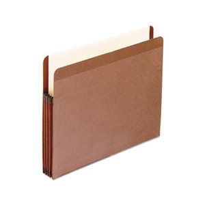 FILE POCKETS, Premium, Reinforced, Expanding, Straight Cut, 1 Pocket, Letter, Brown